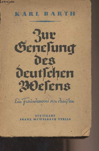 Zur genesung des deutschen wesens (Ein Freundeswort von draussen)