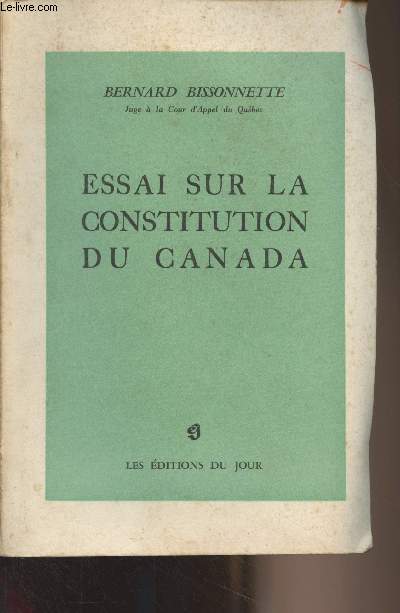 Essai sur la constitution du Canada