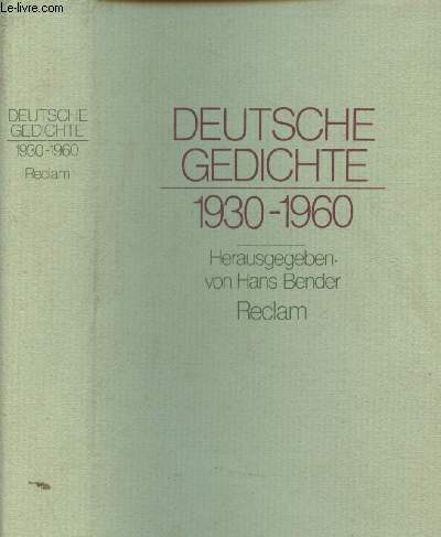 Deutsche Gedichte 1930-1960