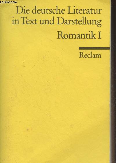 Die deutche Literatur in Text und Darstellung - Romantik I - Band 8