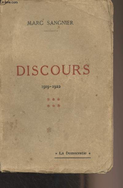 Discours - 1919-1922 - Vol. 6