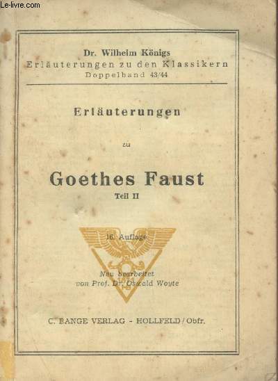 Erluterungen zu Goethes Faust, teil II - 