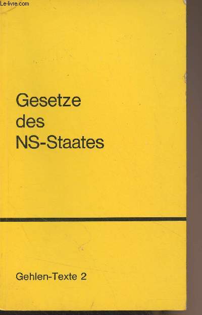 Gesetze des NS-Staates - 