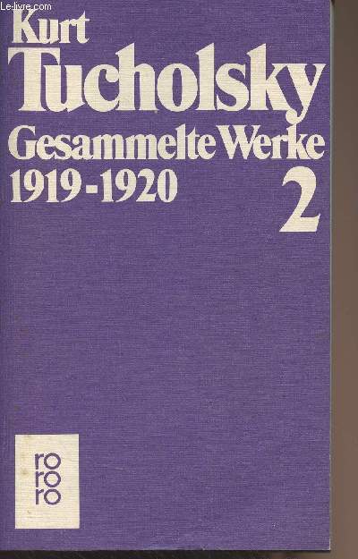 Gesammelte werke - Band 2 : 1919-1920