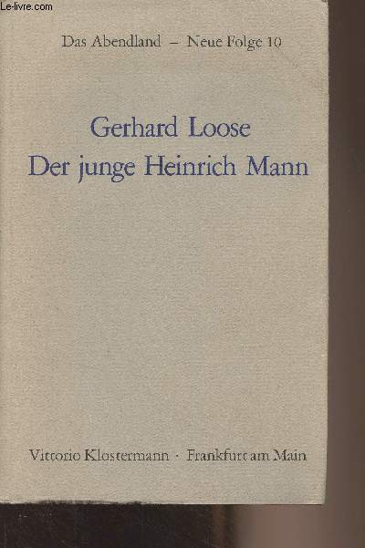 Der junge Heinrich Mann - 