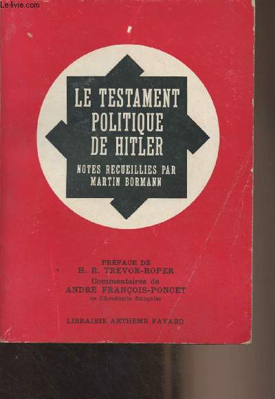 Le testament politique de Hitler