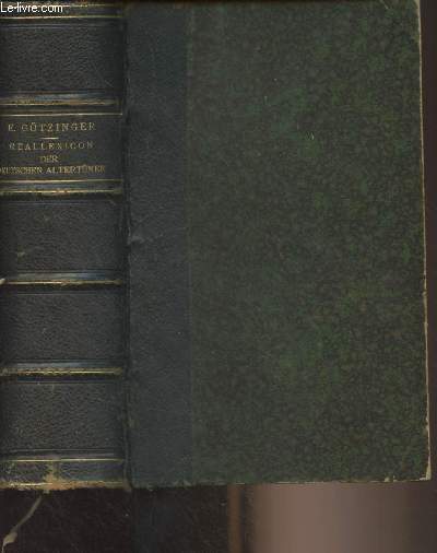 Reallexicon der Deutschen Altertmer (Ein hand- und nachschlagebuch der Kulturgeschichte des deutschen volkes