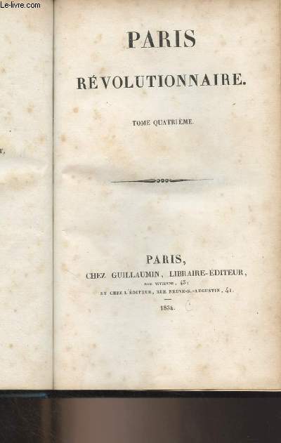 Paris rvolutionnaire - Tome quatrime