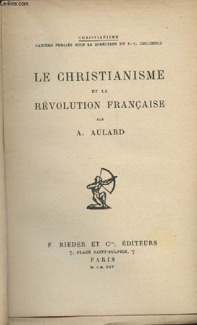 Le christianisme et la rvolution franaise - 