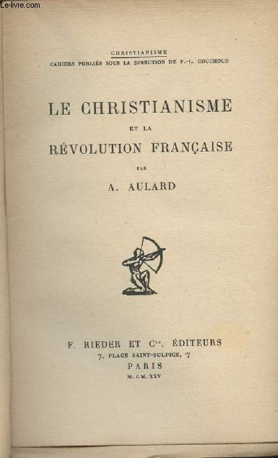 Le christianisme et la rvolution franaise - 
