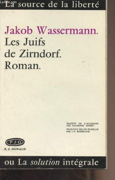 Les juifs de Zirndorf (Roman) - 