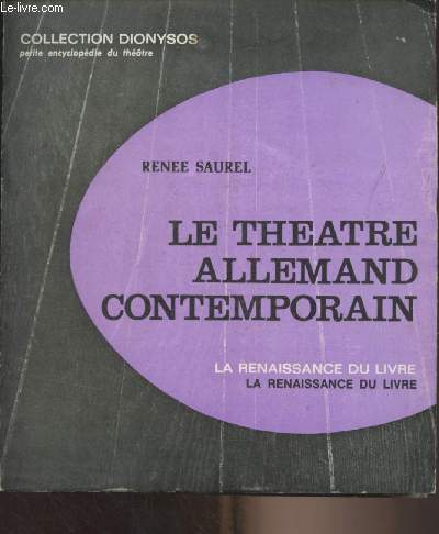 Le thtre allemand contemporain - Collection 