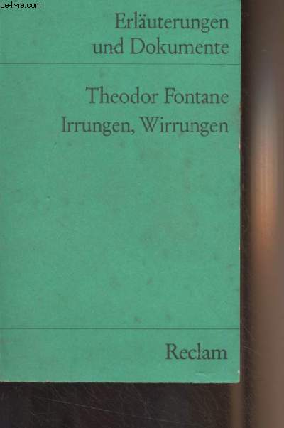 Theodor Fontane, Irrungen, Wirrungen - 