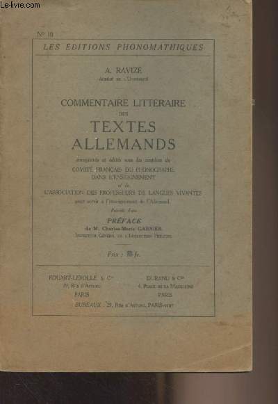 Commentaire littraire des textes allemands - 