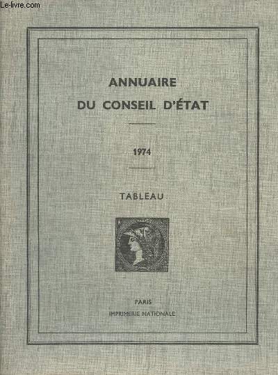 Annuaire du conseil d'tat - 1974 - Tableau
