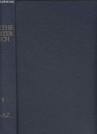Goethe wrterbuch - Erster Band - A - azurn