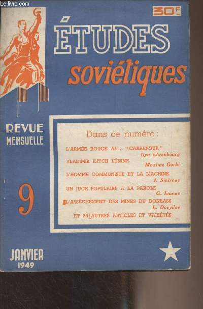 Etudes sovitiques n9 Janvier 1949 - L'arme rouge au 