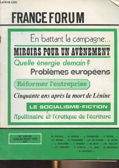 France-Forum n132-133 Juillet aot 1974 - 