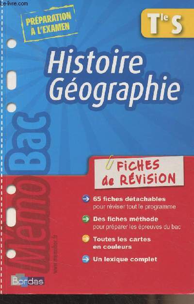 Histoire gographie - Fiches de rvion - Tle S - 