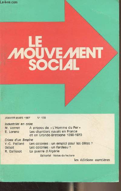 Le mouvement social - N138 Janv. mars 1987 - De la terreur comme moyen de gouvernement - Sur 