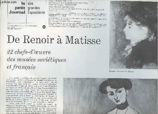 Le petit journal des grandes expositions n62 - De Renoir  Matisse, 22 chefs-d'oeuvre des muses sovitiques et franais
