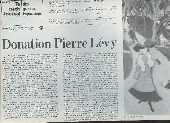 Le petit journal des grandes expositions n56 - Donation Pierre Lvy