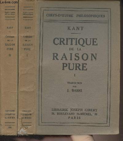 Critique de la raison pure - En 2 tomes - 