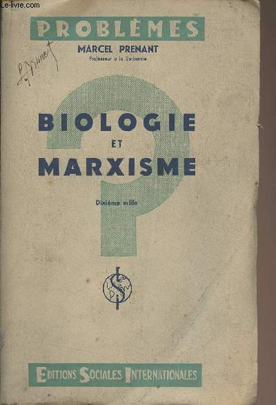 Biologie et marxisme - 