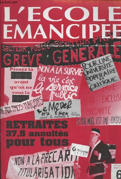 L'cole mancipe n6 - Janv. 2003 87e anne - Y a de l'lectricit dans l'air ! - Relaxe pour les militants antifascistes - Spectacle pour riche... dans dcor pour pauvres - Enseignement suprieur : harmonisons, privatisons ! - Rforme Lang des ECTS : at