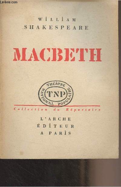 Macbeth - Collection du rpertoire, TNP 