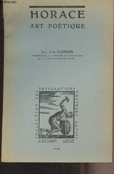 Horace, Art potique - Collection de prparations pour servir  la lecture des auteurs grecs et latins