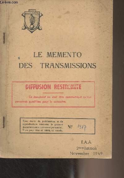 Le mmento des transmission - 2e dition - Novembre 1949