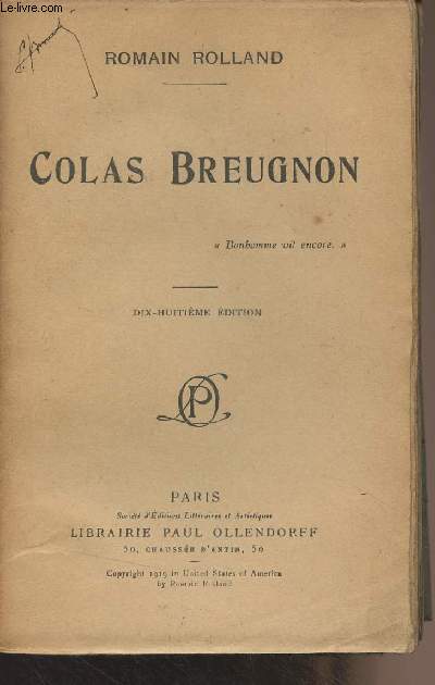 Colas Breugnon - 18e dition
