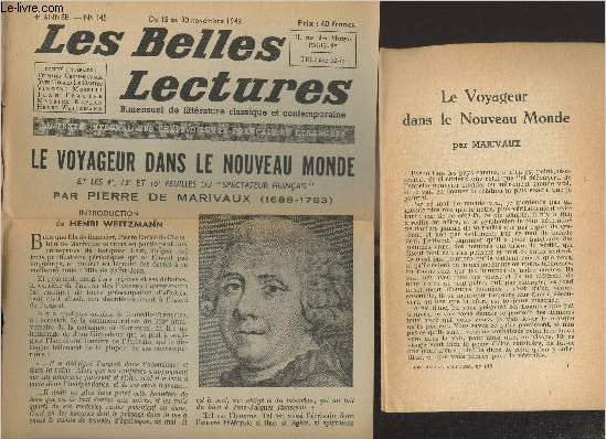 Le voyageur dans le Nouveau Monde + 1 coupure journal 