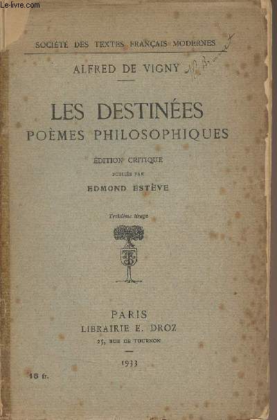 Les destines, pomes philosophiques - 