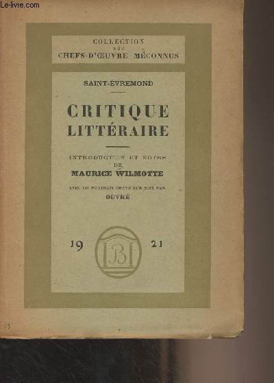 Critique littraire - Collection des chefs-d'oeuvre mconnus