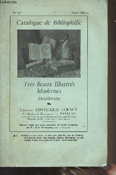 Librairie Edouard Loewy - N147 Nol 1962 - Trs beaux illustrs modernes, Desiderata