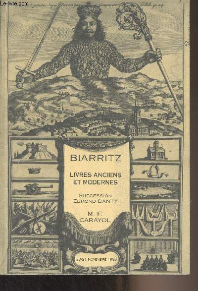 Catalogue de vente aux enchres - Biarritz, Livres anciens et modernes - Succession Edmond Danty - M.-F. Carayol, 20-21 novembre 1993 // Bibliothque du docteur Louis Raillard - Pays Basque