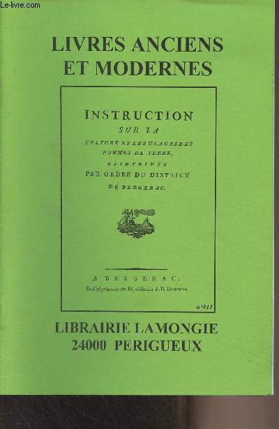 Catalogue Librairie Lamongie n411 Sept. 2016 - Livres anciens et modernes