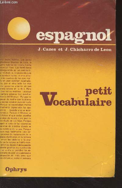 Espagnol - Petit vocabulaire - 