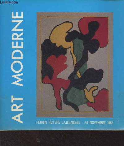 Catalogue de vente aux enchres - Art moderne - Perrin Royere Lajeunesse, 29 novembre 1987