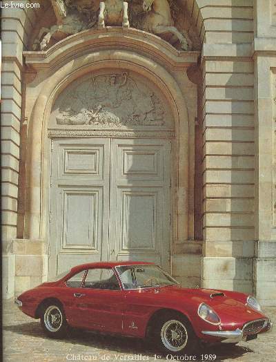 Catalogue de vente aux enchres : Automobiles de collection - Chteau de Versailles 1er octobre 1989