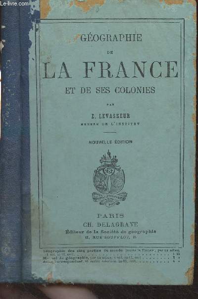 Gographie de la France et de ses colonies - Nouvelle dition