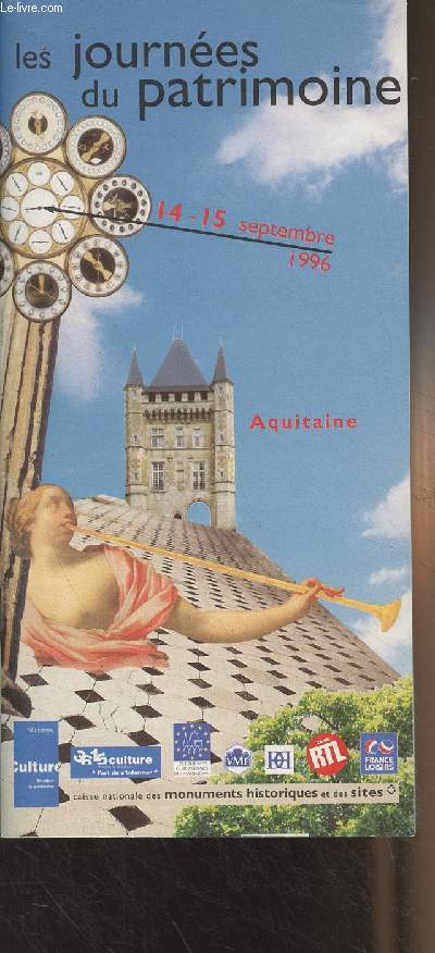 Programme Journes du patrimoine, 14-15 septembre 1996 - Aquitaine