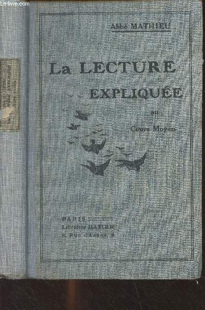 La lecture explique au cours moyen, certificat d'tudes