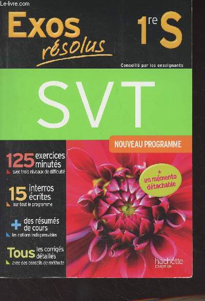 Exos rsolus SVT 1re S - Nouveau programme