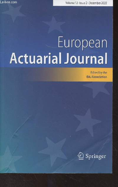European Actual Journal - Volume 12, issue 2 December 2022 - Ermanno Pitacco, 1947-2022 - Discussion on 