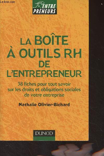 La bote  outils RH de l'entrepreneur (38 fiches pour tout savoir sur les droits et obligations sociales de votre entreprise)