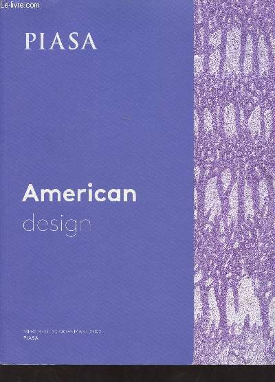 Catalogue de vente aux enchres : Piasa - American design - Mercredi 30 novembre 2022