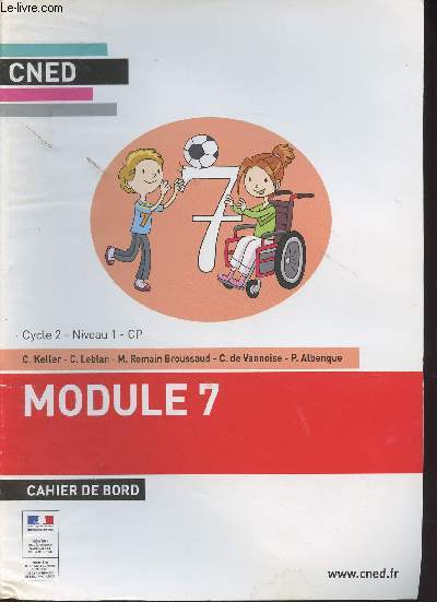 CNED : Anglais, module 7, cahier de bord - Cycle 2, niveau 1, CP